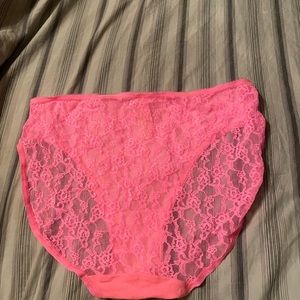 Hot pink lace Victoria Secret panties